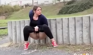Piss in public place