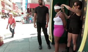 Super blindfolded ebony public fucked