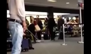 Male lead Bronson Pelletier drunk peeing in airport