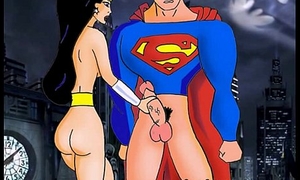 Batman and Superman famous toons making love